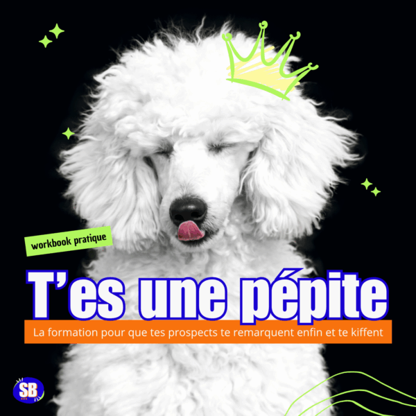 Caniche royale blanc avec une dessin de couronne