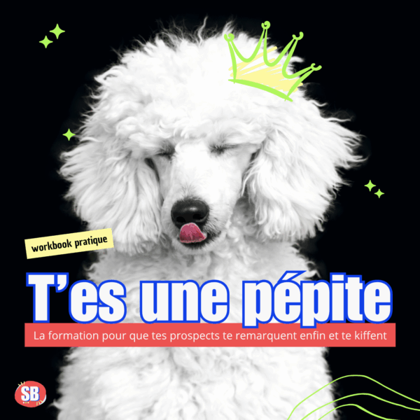 Caniche royale blanc avec une dessin de couronne